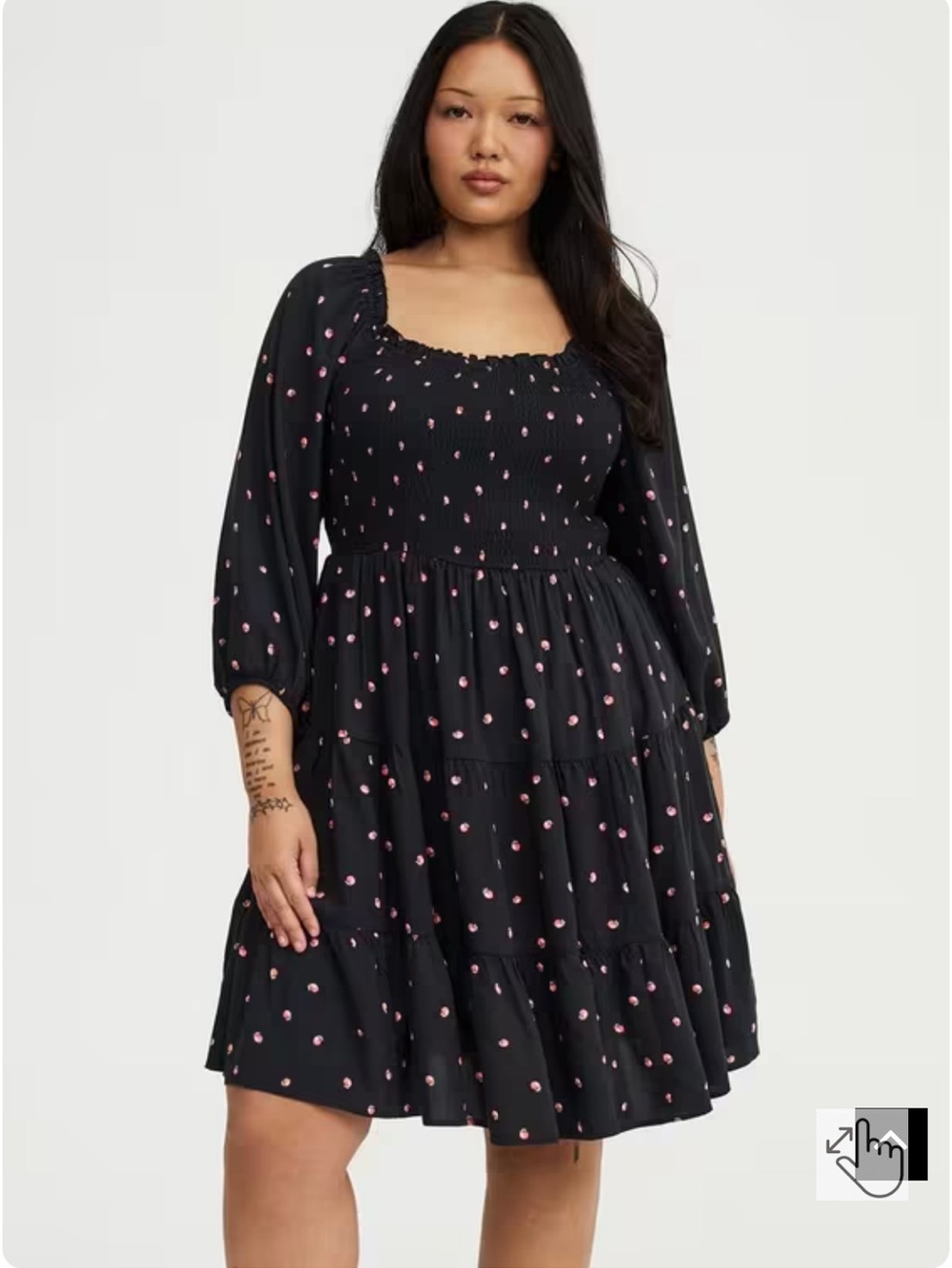 Torrid Smocked Bodice Mini Dress